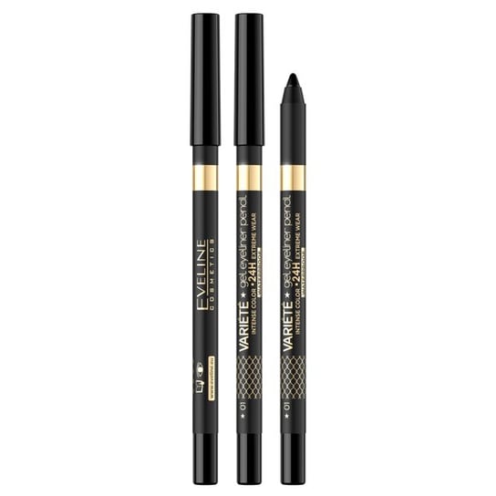 Гель-водостойкий карандаш для глаз, 01 Pure Black Eveline Cosmetics Variete цена и фото