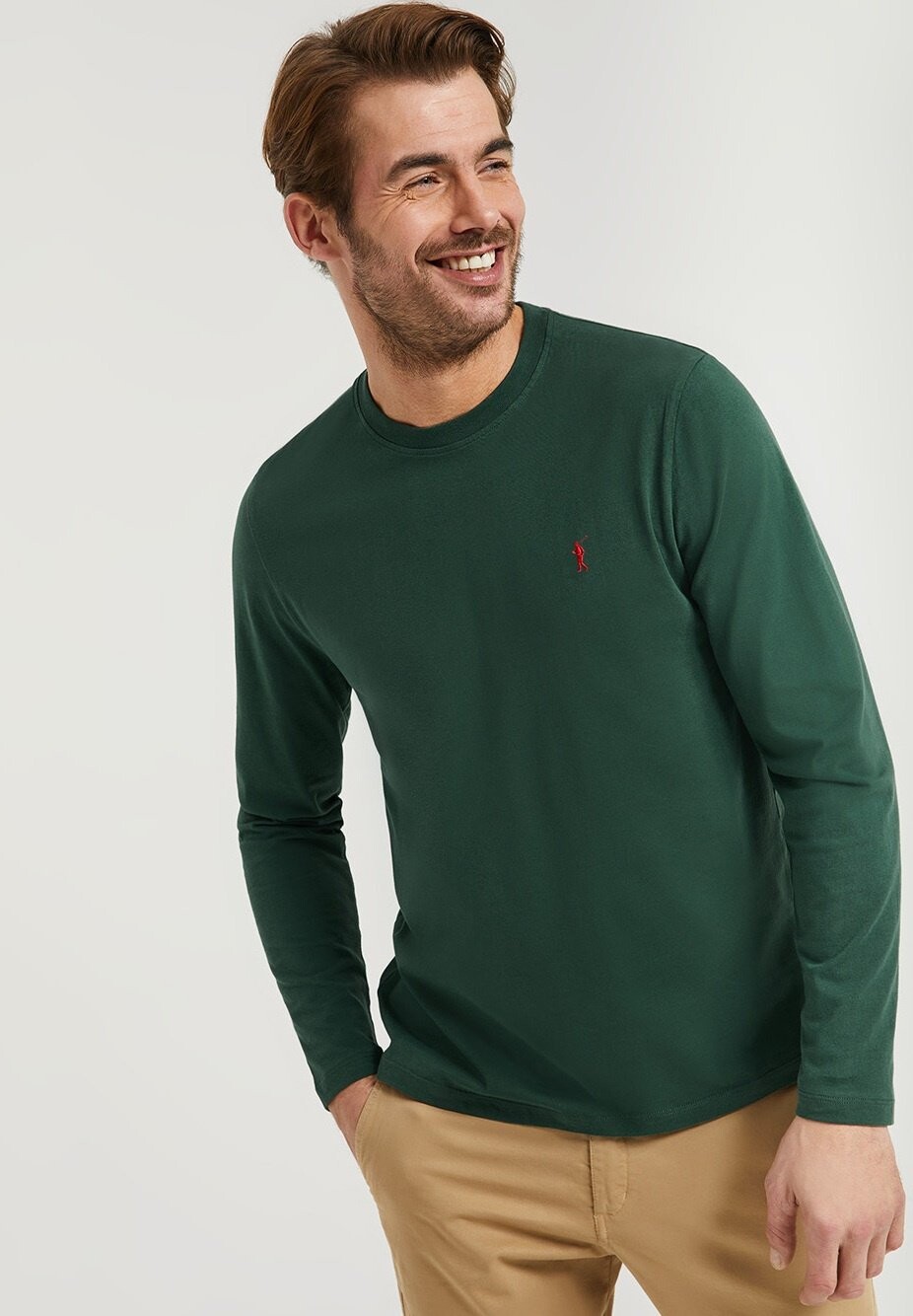 

Топ с длинными рукавами LONG SLEEVE RIGBY GO ML B Polo Club, цвет bottle green