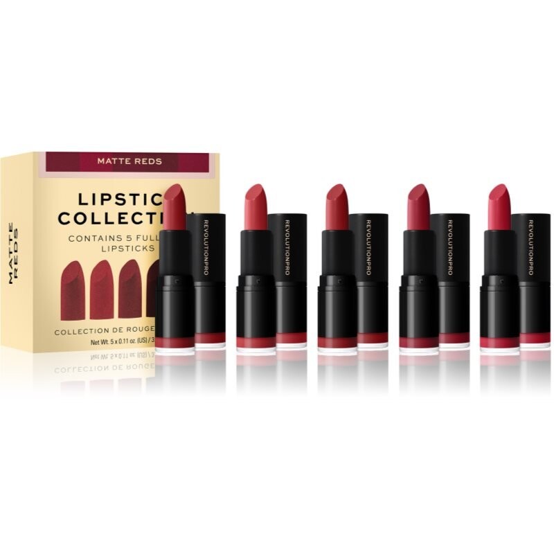 

Makeup Revolution, PRO Lipstick Collection набор помад оттенка Matte Reds 5 шт