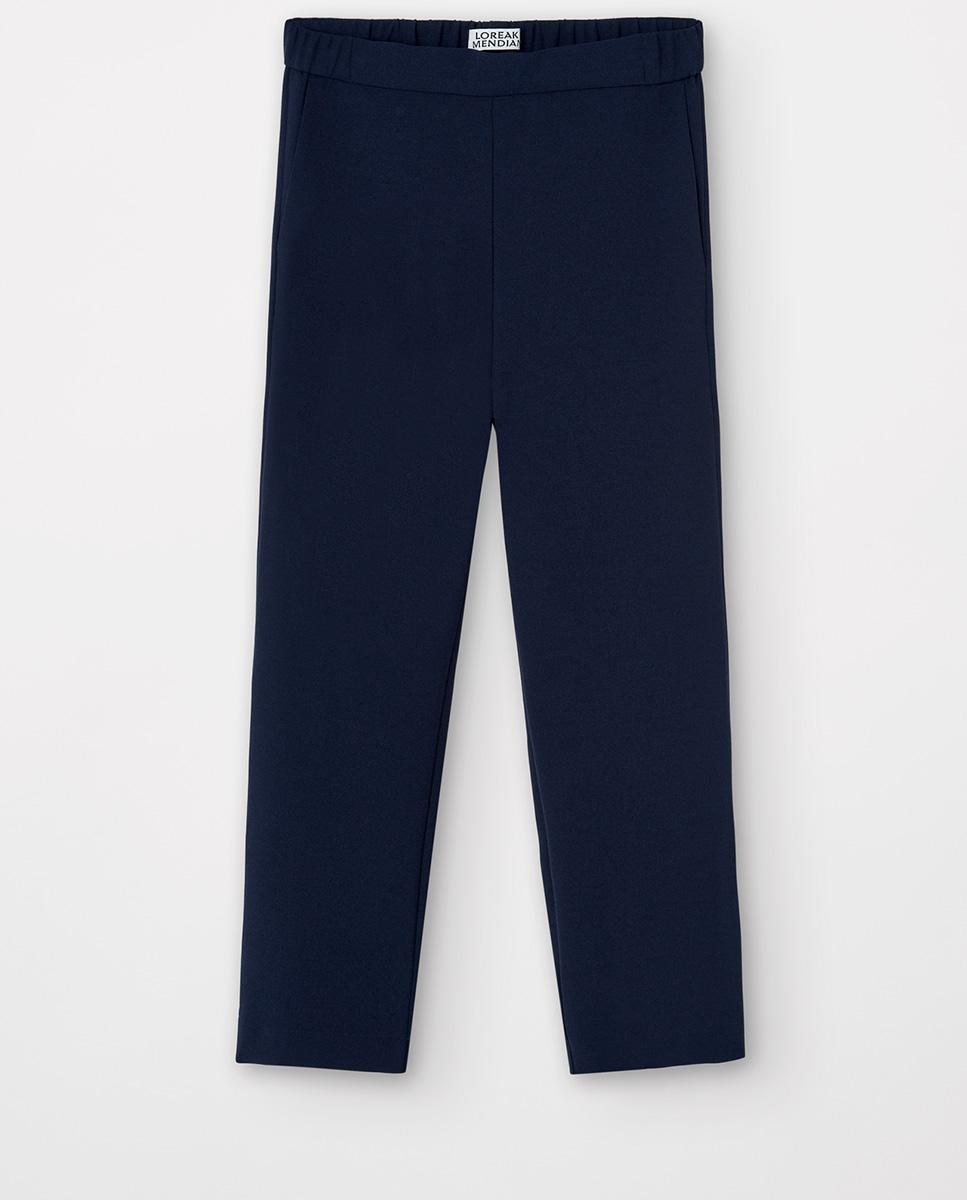 Однотонные женские прямые брюки с боковыми карманами Loreak Mendian, темно-синий женские широкие брюки с боковыми карманами yerse темно синий