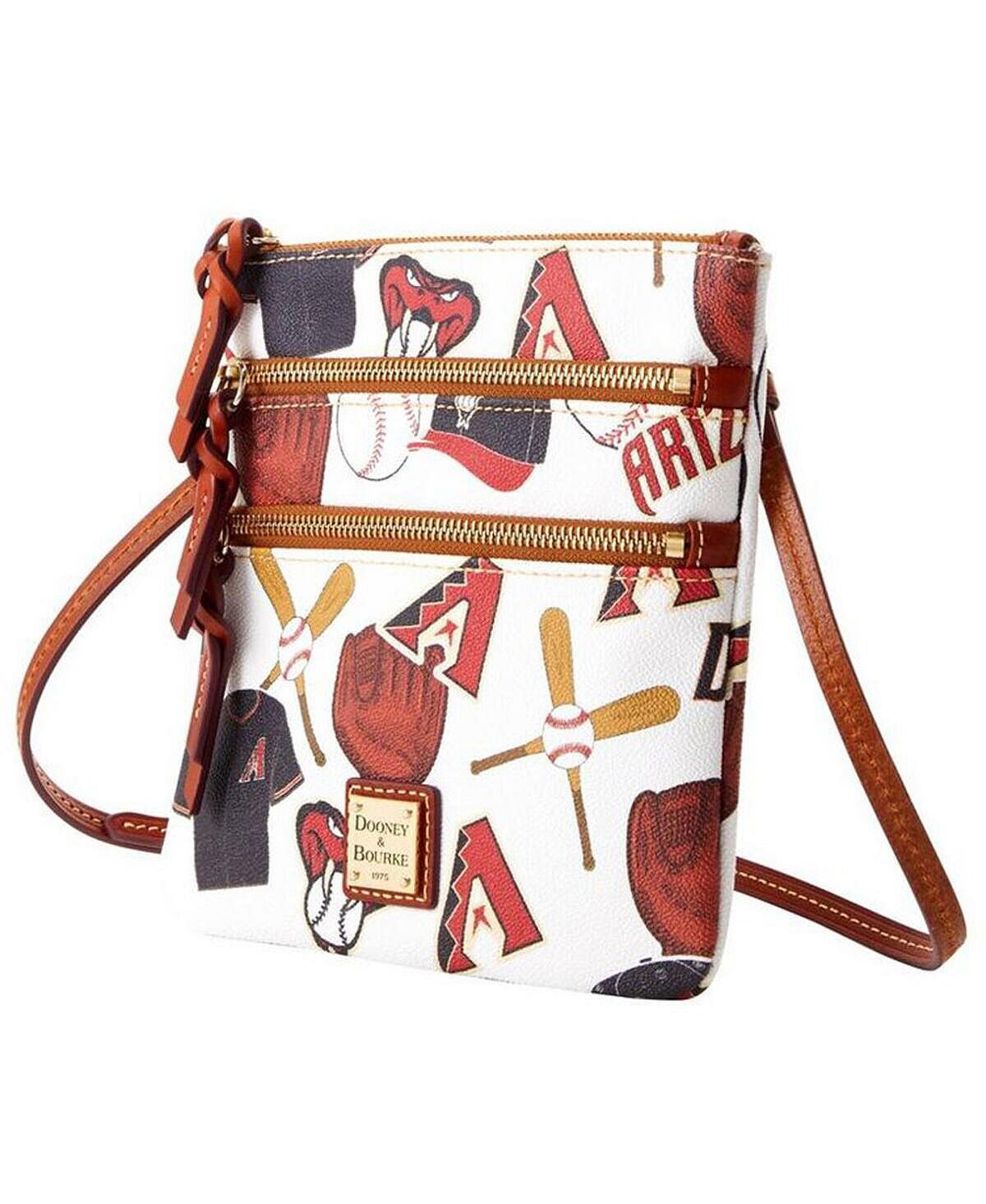 

Женская сумка через плечо Arizona Diamondbacks Game Day с тройной молнией Dooney & Bourke, белый