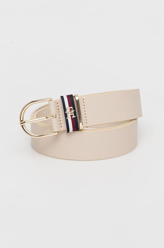 

Кожаный ремень Tommy Hilfiger, бежевый