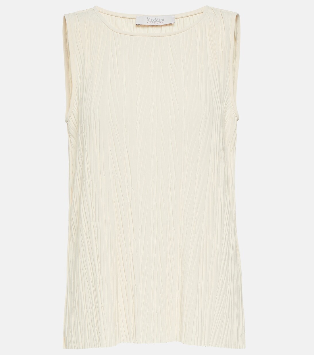 

Плиссированный топ из джерси Leisure Dyser MAX MARA, белый