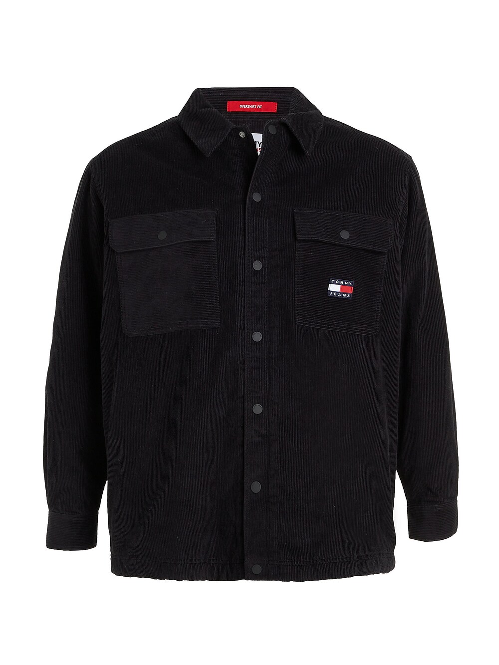Рубашка на пуговицах стандартного кроя Tommy Jeans Plus Sherpa, черный