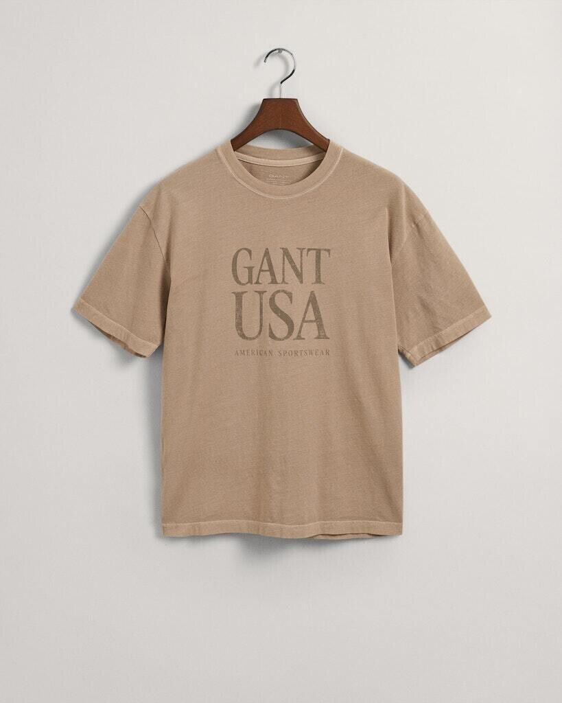 

Футболка Gant, цвет concrete beige