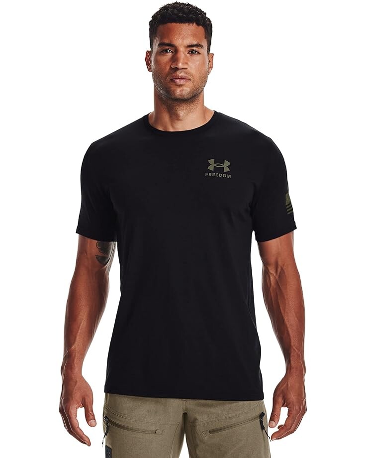 

Футболка Under Armour New Freedom Flag, цвет Black/Marine OD Green