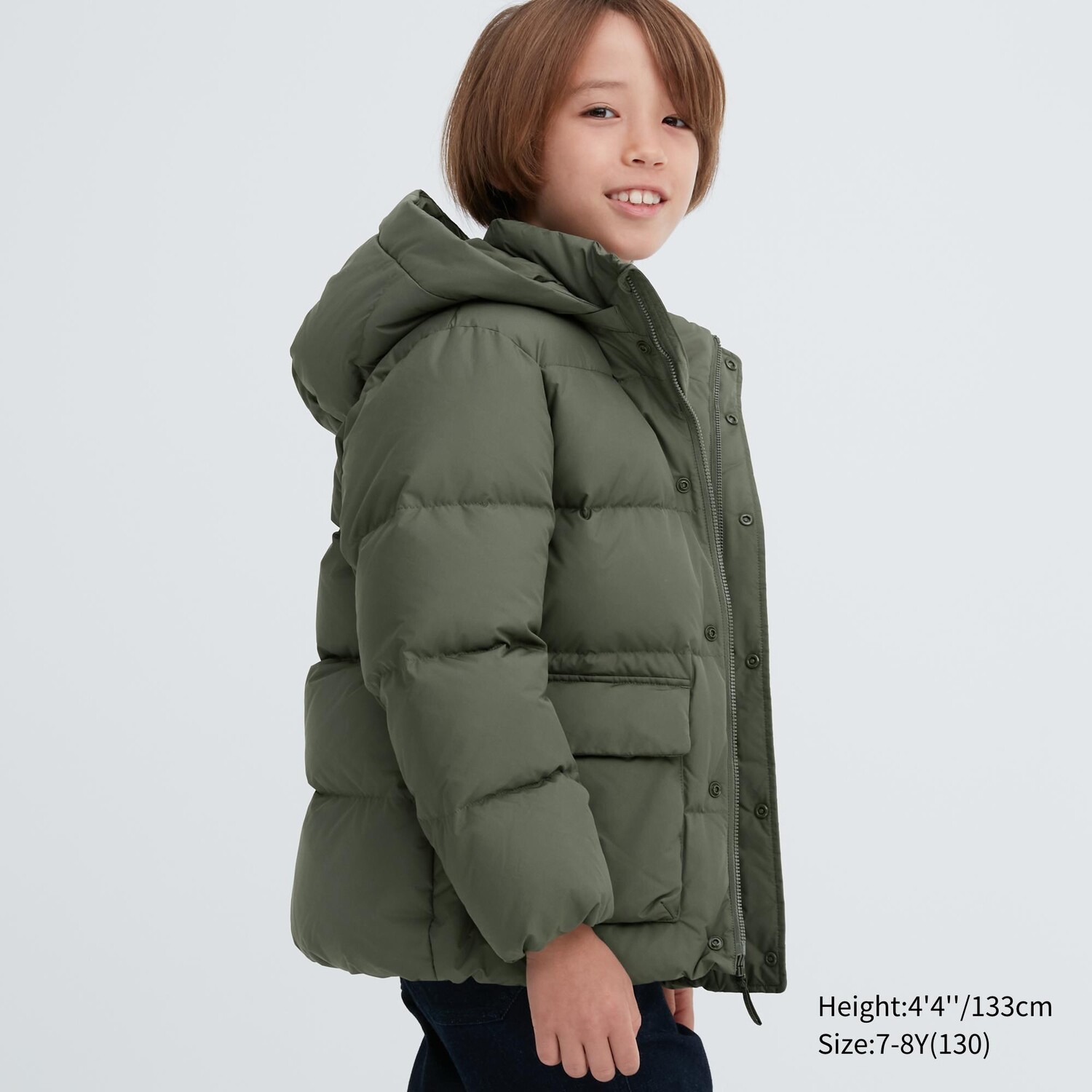 

Детская пуховая парка Uniqlo, оливковый