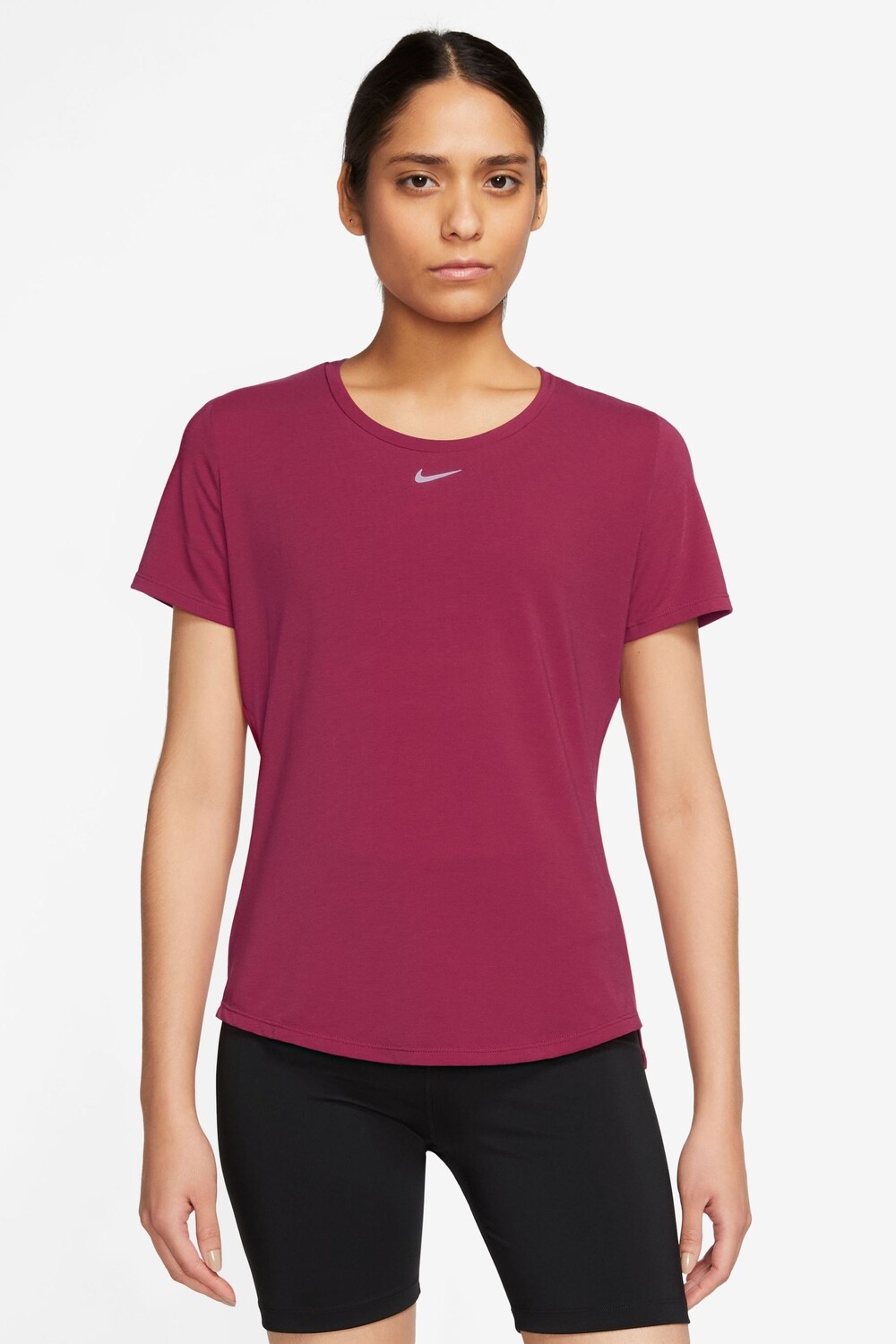

Luxe Dri-FIT UV One топ с короткими рукавами стандартной посадки Nike, розовый
