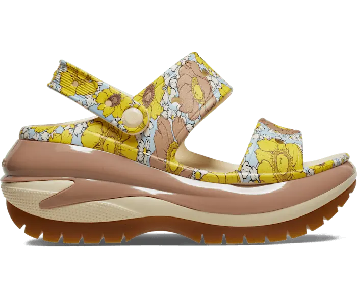 

Сандалии Mega Crush с цветочным принтом в стиле ретро Crocs мужские, цвет Vanilla/Cork