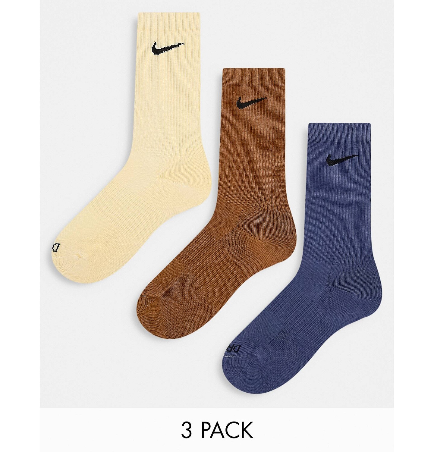 

Носки с круглым вырезом Nike Training 3 шт., синий с камнем