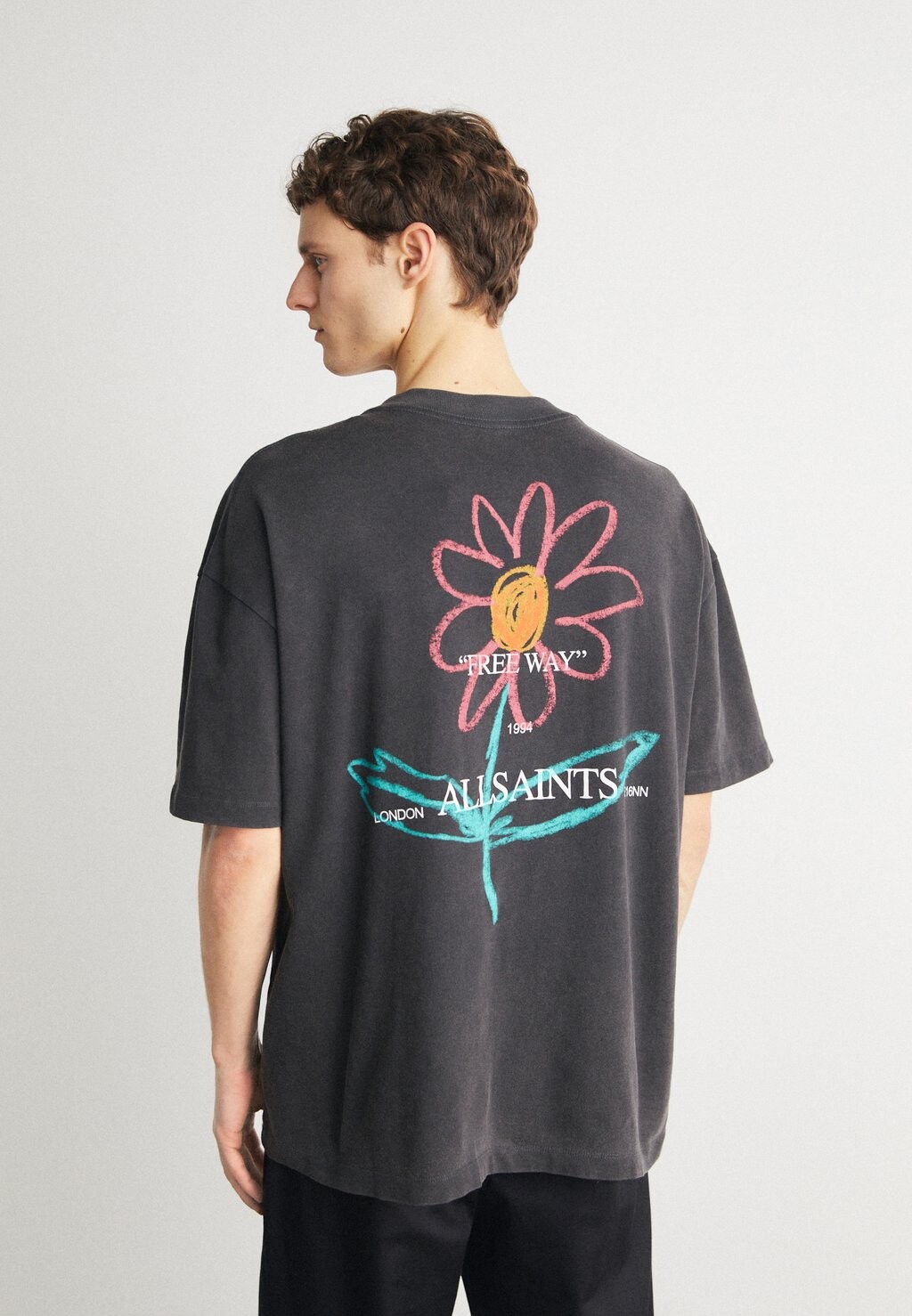 

Футболка с принтом CRAYO AllSaints, черный