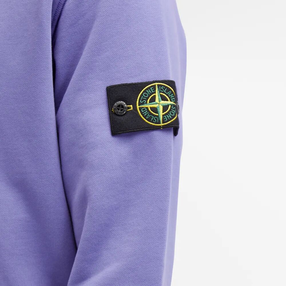 Stone Island Окрашенный в одежде спортивный свитер на молнии до половины, фиолетовый