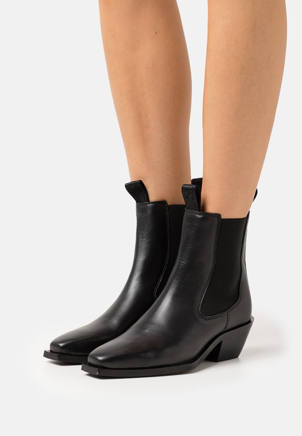 

Ковбойские/байкерские ботильоны AllSaints, черный