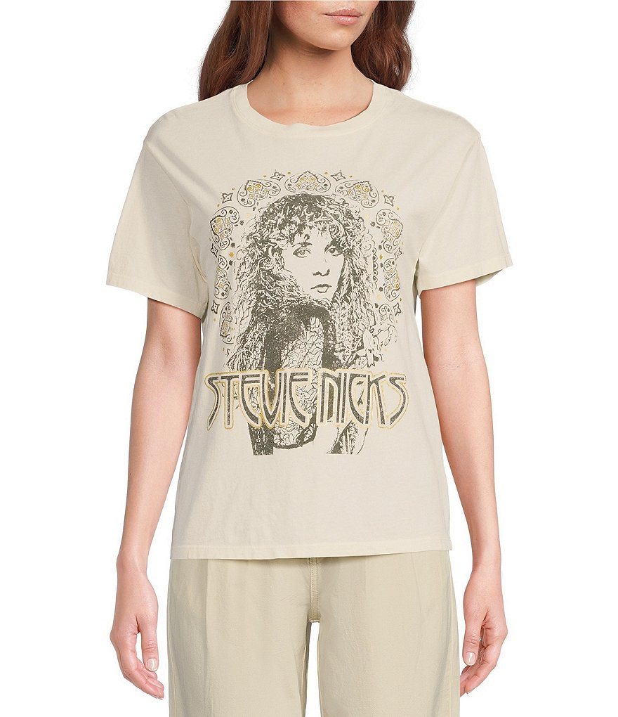 Футболка Daydreamer Stevie Nicks с рисунком бойфренда цвета металлик, бежевый рубашка stevie nicks винтажная футболка 1998 зачарованная футболка для концерта 1990s 1