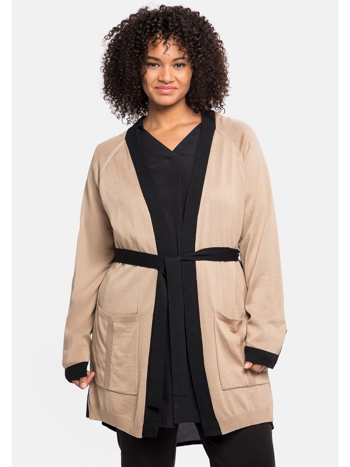 

Кардиган sheego Longstrickjacke, кэмел