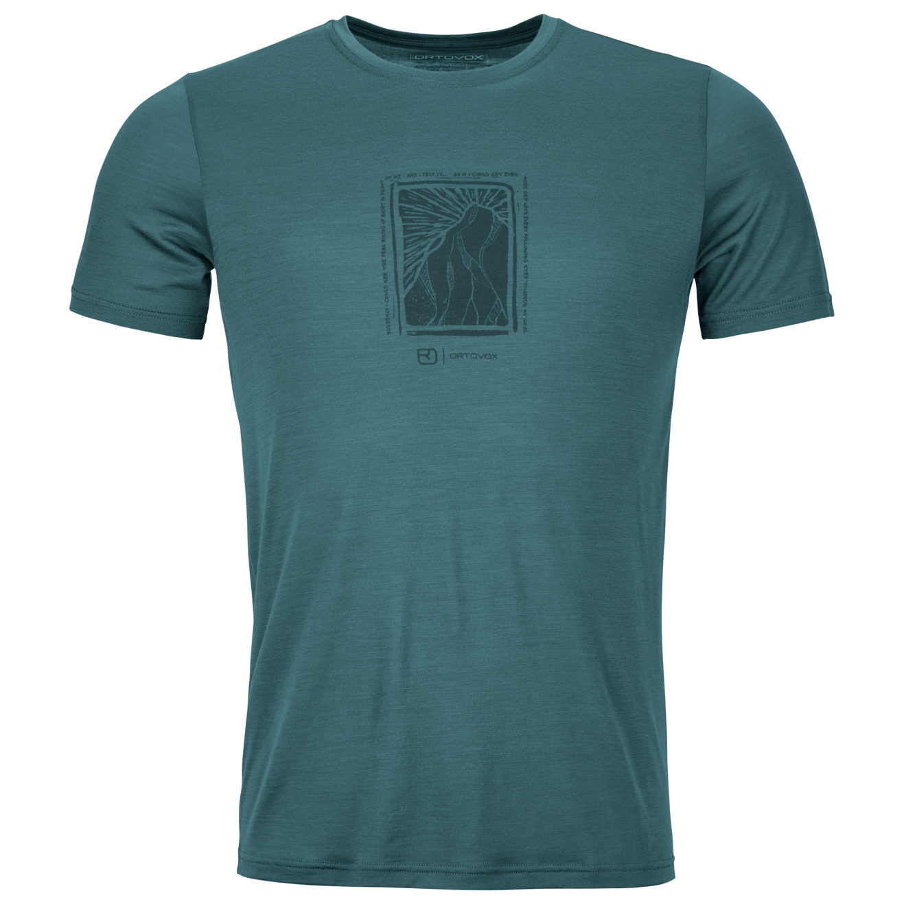 Рубашка из мериноса Ortovox 120 Cool Tec Mountain Cut T Shirt, цвет Dark Arctic Grey