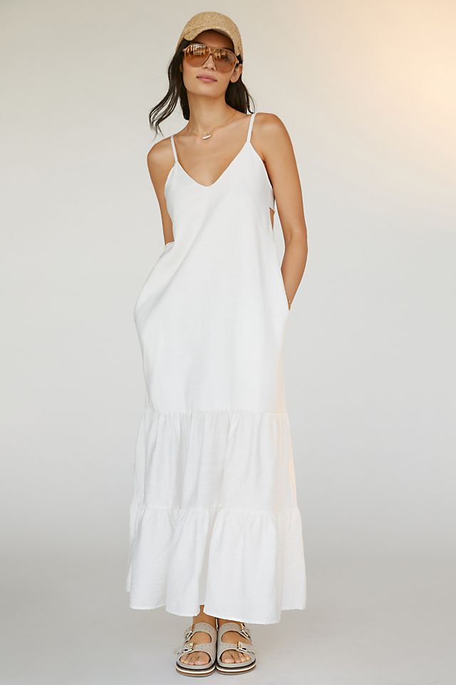 Платье миди Peixoto Parker с завязками, белый цена и фото
