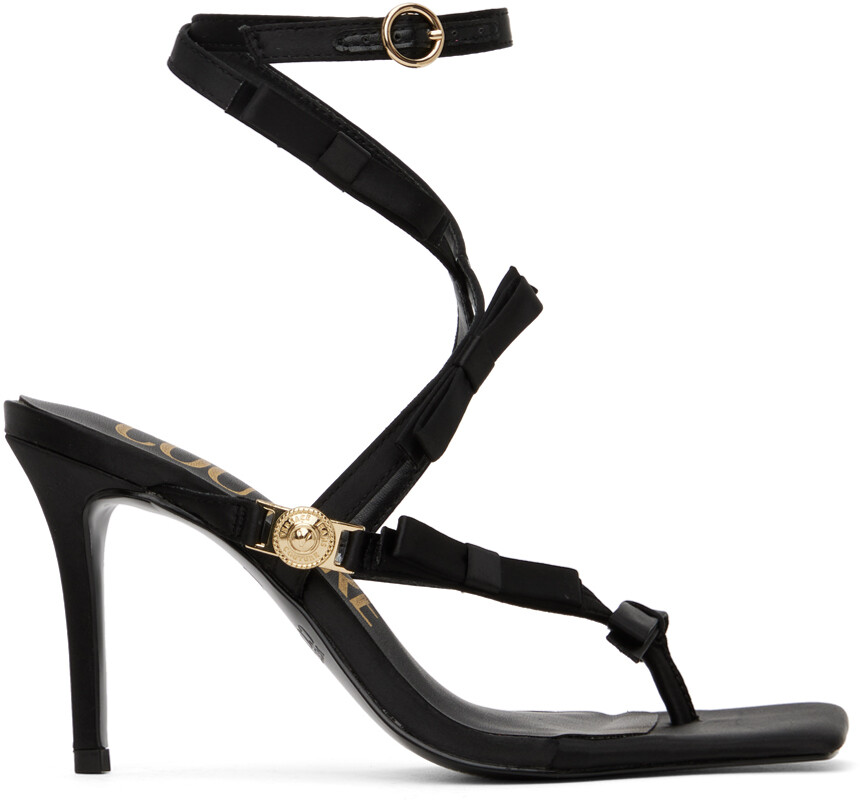 

Черные босоножки на каблуке Emily Versace Jeans Couture, цвет Black