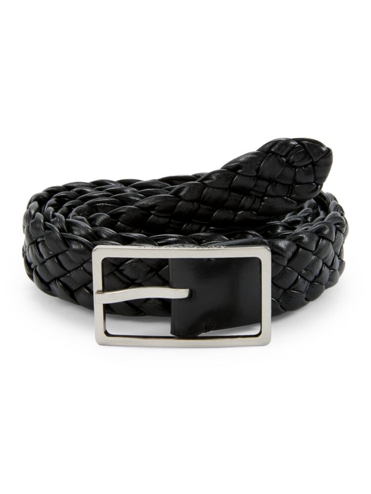 

Кожаный ремень Intrecciato Bottega Veneta, цвет Black Silver