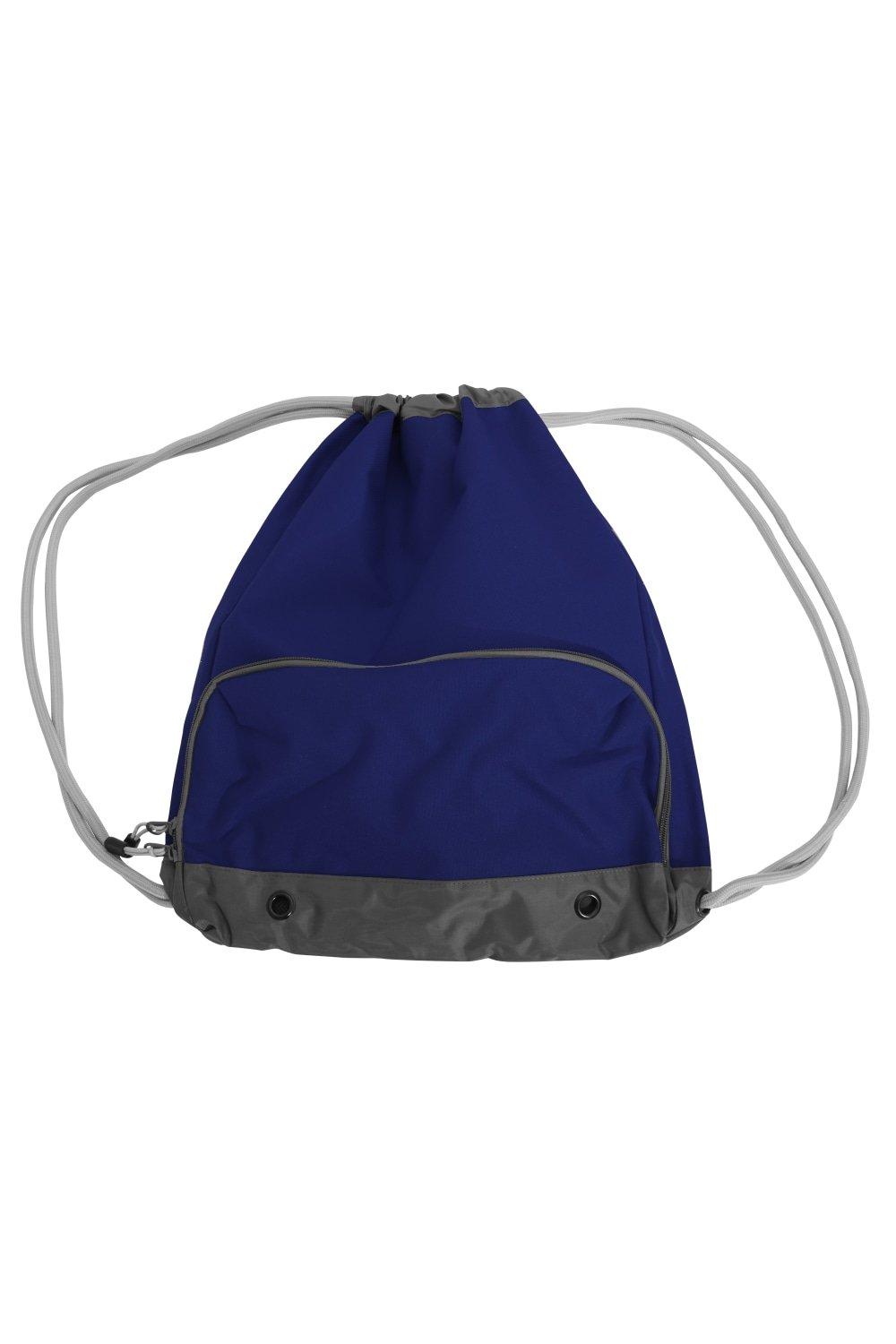 Водонепроницаемая спортивная спортивная сумка на шнурке Athleisure (2 шт.) Bagbase, темно-синий