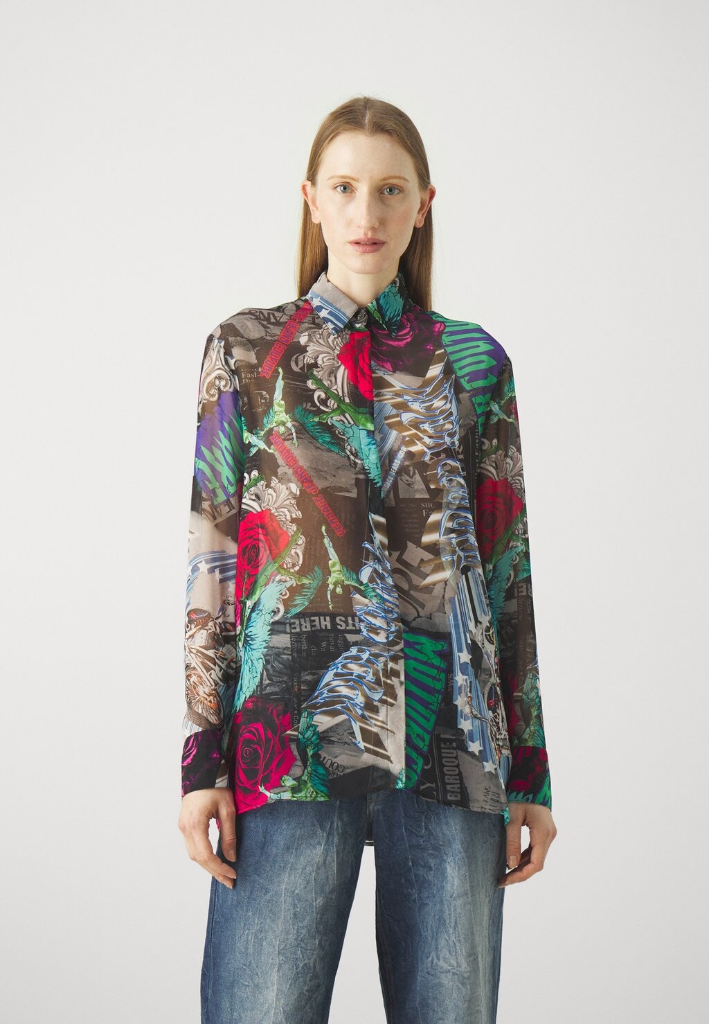 

Блуза на пуговицах RELAX Versace Jeans Couture, черный