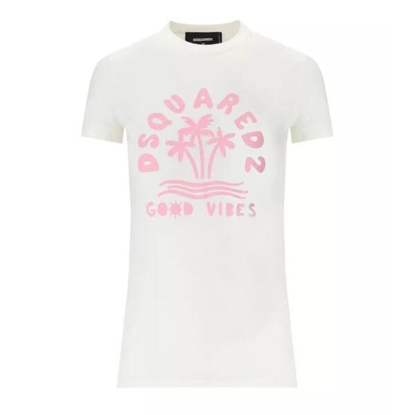 

Футболка mini fit pink t-shirt Dsquared2, белый