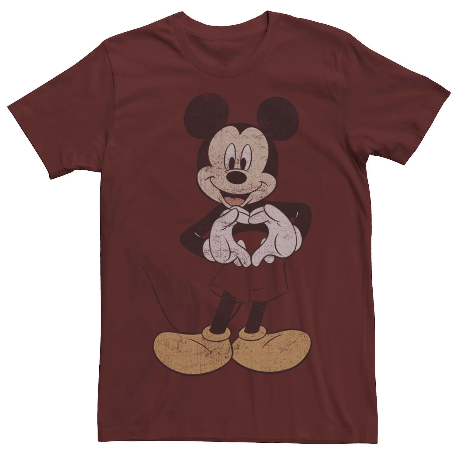Мужская футболка Disney Mickey And Friends Mickey Mouse Heart Hands Licensed Character