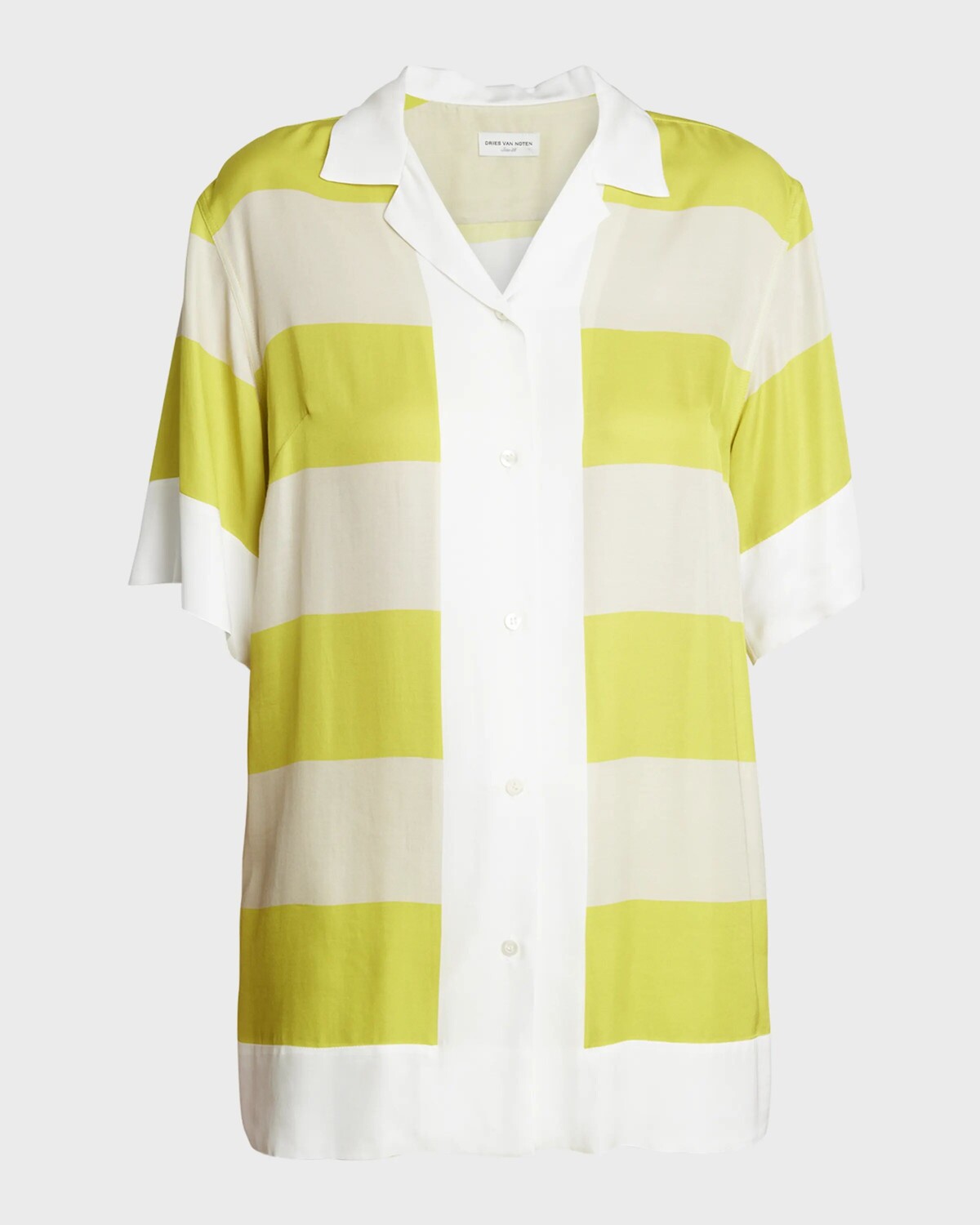 

Рубашка в полоску оверсайз Clive Dries Van Noten, цвет Lime
