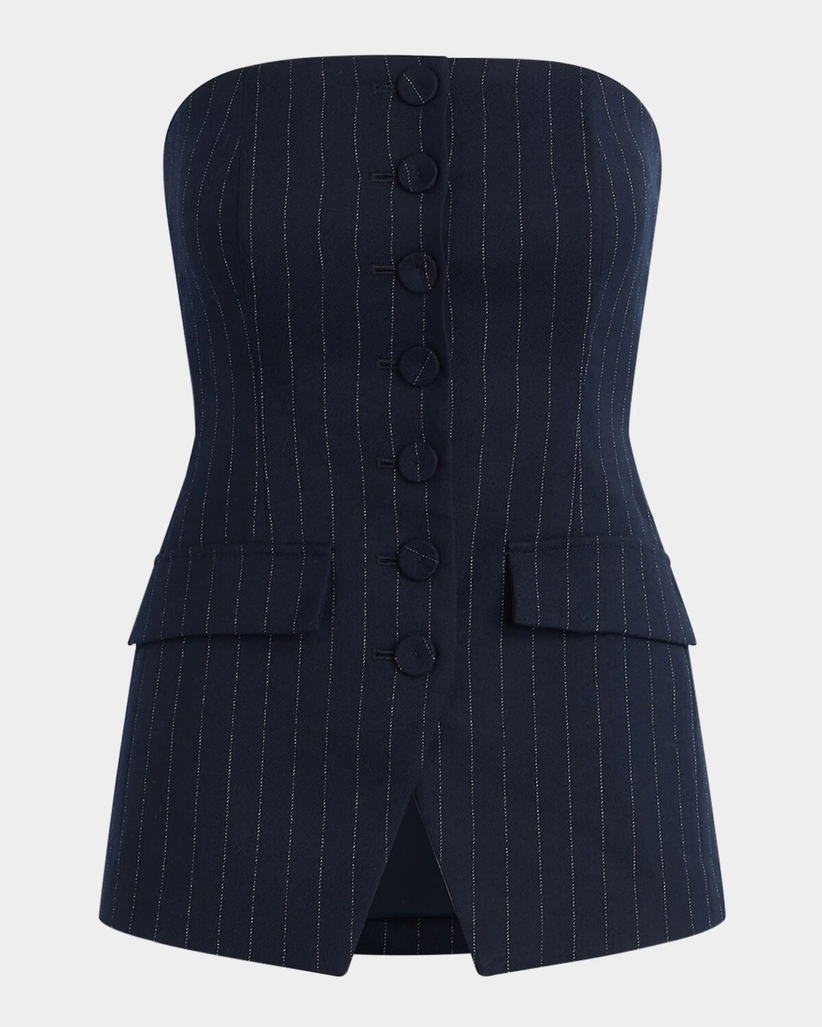 

Топ-бюстье Phoebe в тонкую полоску Favorite Daughter, цвет Navy Pinstripe