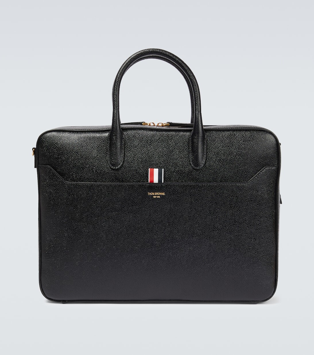 

Кожаный портфель Thom Browne, черный