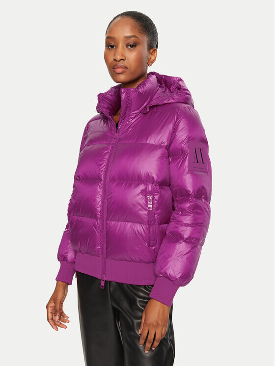 

Пуховик стандартного кроя Armani Exchange, розовый