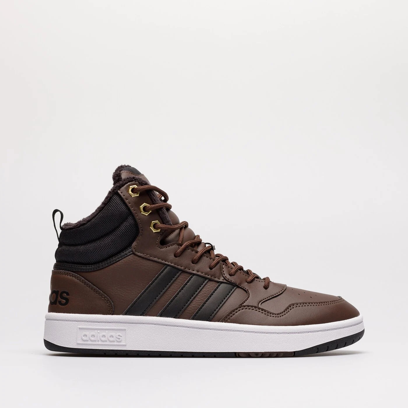 Кроссовки высокие Adidas Hoops 3.0 Mid, коричневый