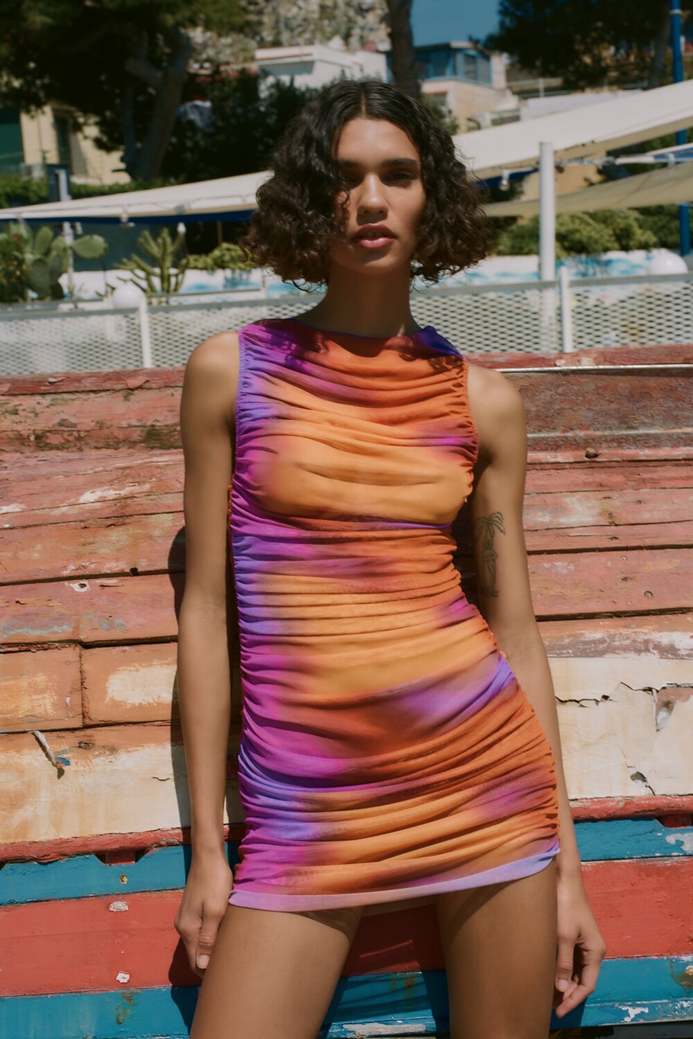 

Платье из из тюля Zara, розовый