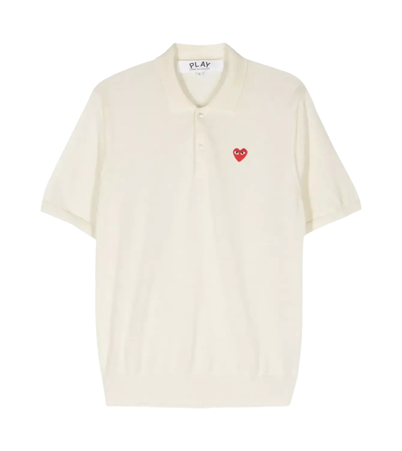 

Рубашка поло с нашивкой в виде сердца Comme Des Garcons Play, белый