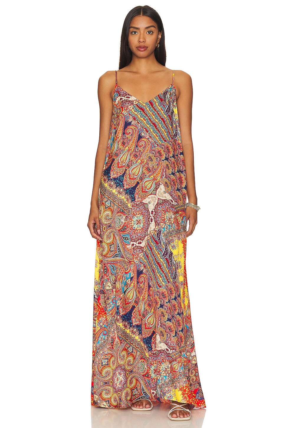 

Платье L'AGENCE Hartley Trapeze, цвет Multi Paisley Scarf