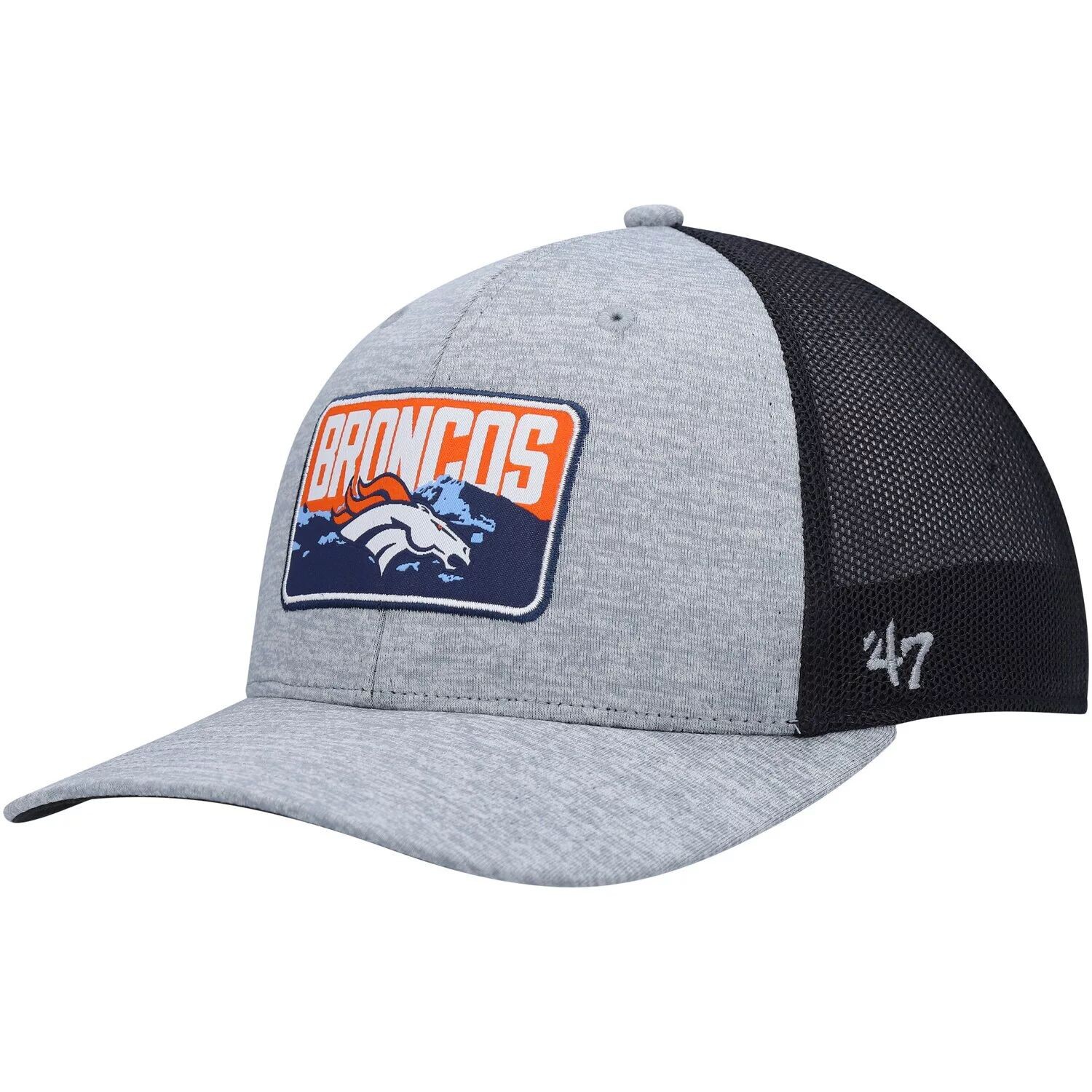 

Мужская гибкая шляпа-мотиватор Denver Broncos ’47 серого/темно-синего цвета