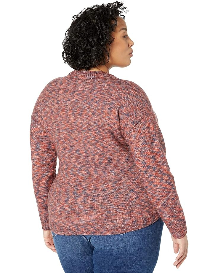 

Свитер Madewell Plus Size Space Dye Demi Side Button Pullover, цвет Space Dye Sangria