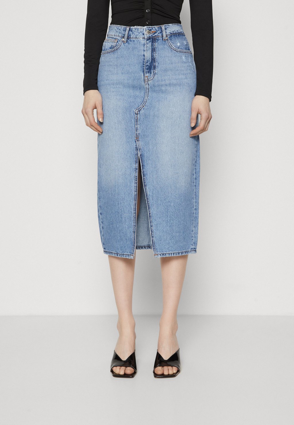 

Юбка-карандаш ONLBIANCA MIDI SLIT SKIRT ONLY Tall, цвет light blue denim