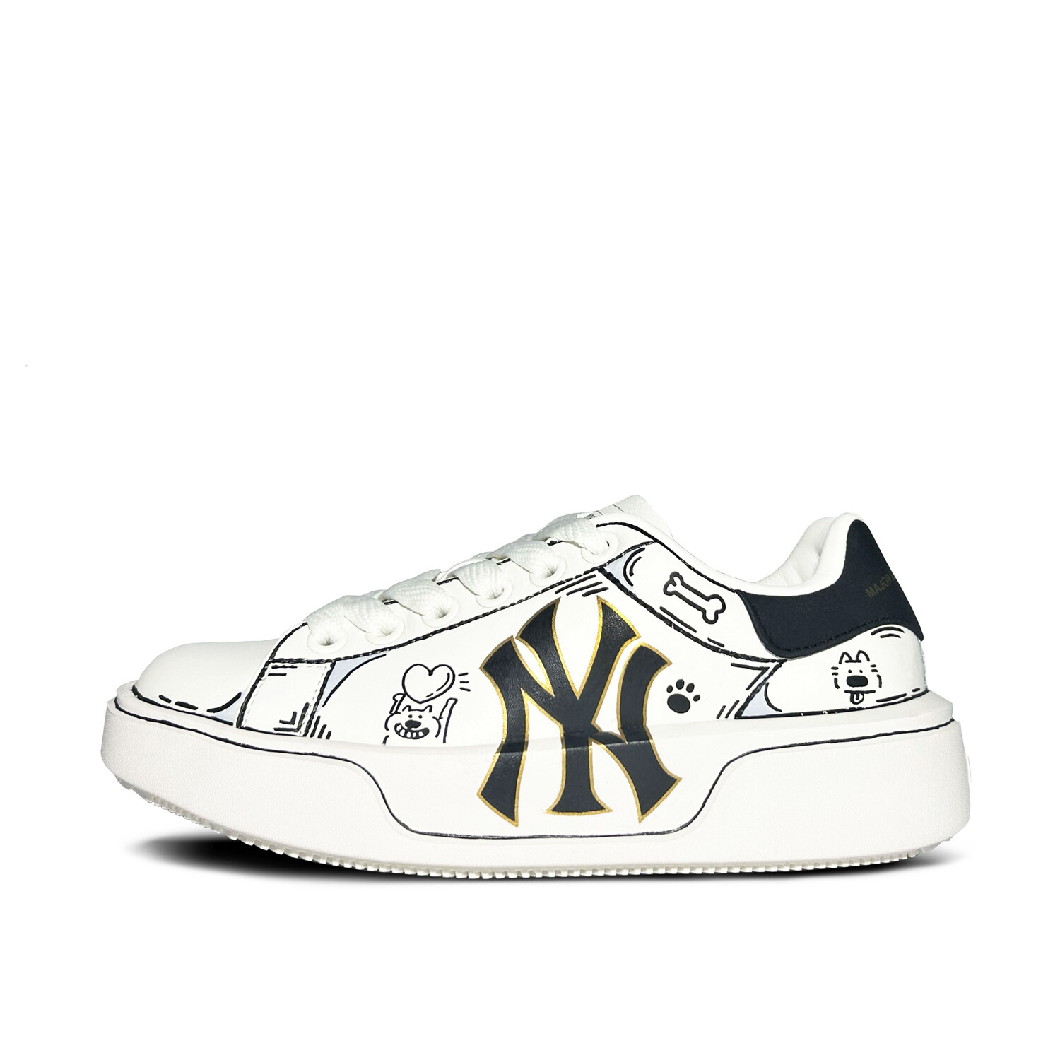 

Кроссовки MLB Chunky Classic Skateboarding Shoes Unisex Low-top White, цвет Comic diary