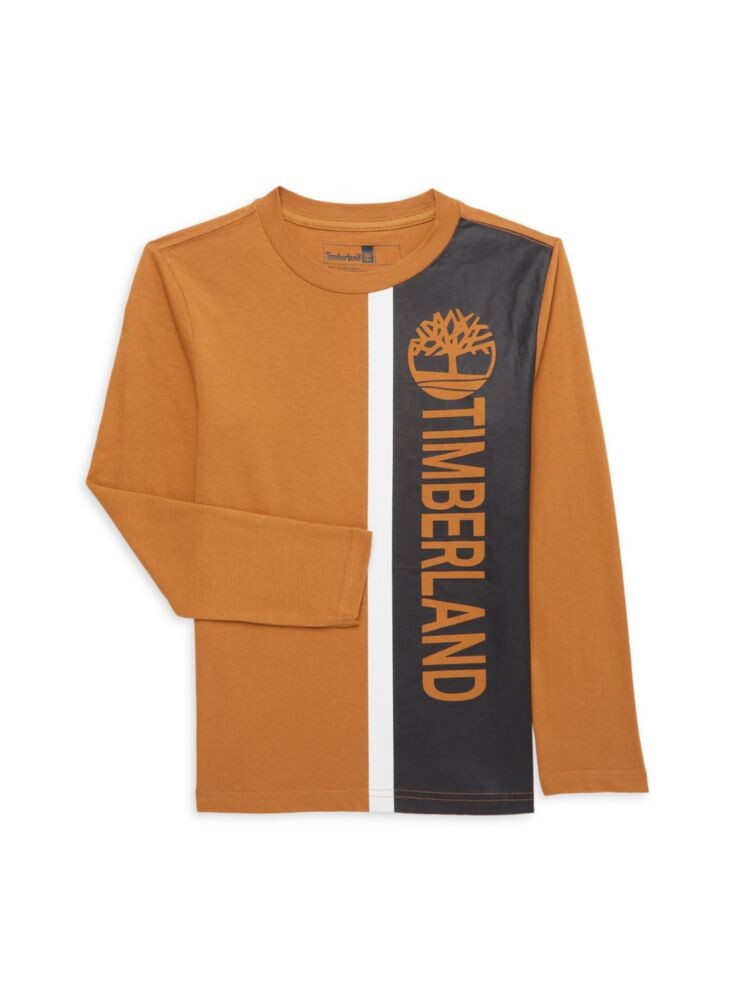 

Футболка с логотипом для мальчиков Timberland, цвет Wheat