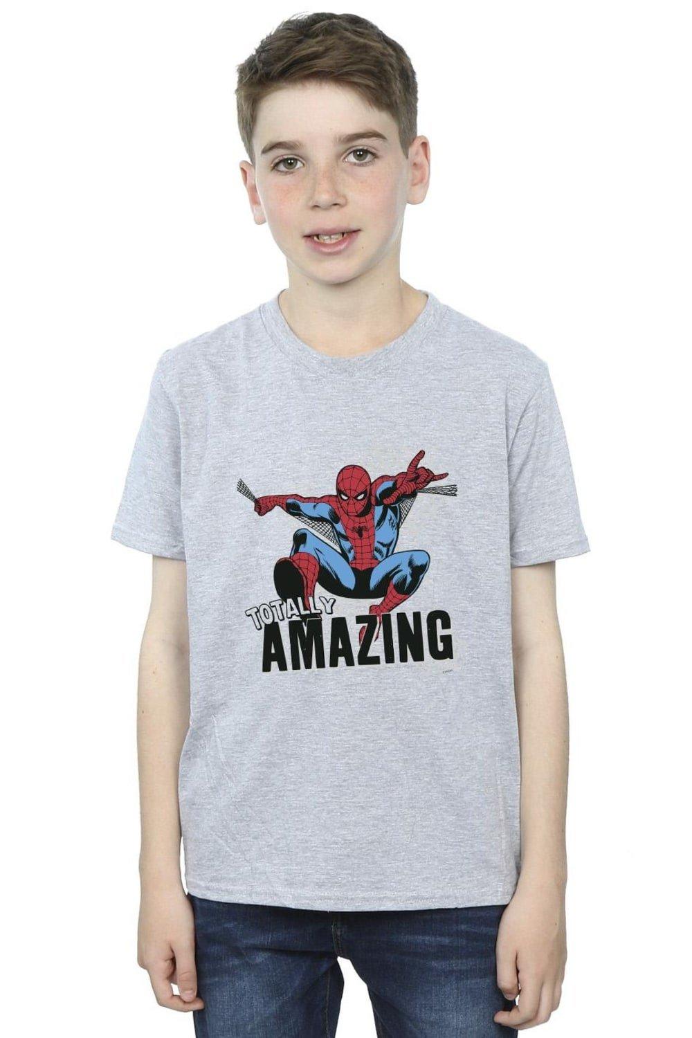 Удивительная футболка «Человек-паук» Marvel, серый человек паук удивительная фантазия