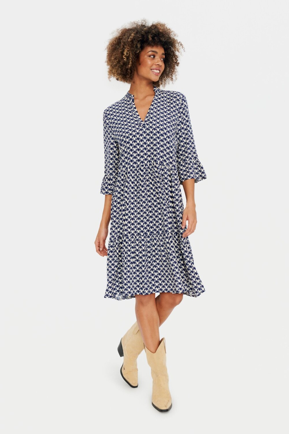 

Повседневное платье EDASZ Saint Tropez, цвет patriot blue graphic print