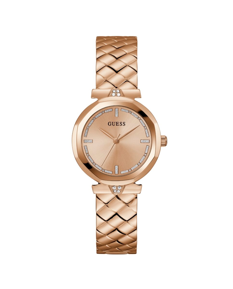 Женские часы Rumor GW0613L3 из стали с ремешком из розового золота Guess, золотой цена и фото