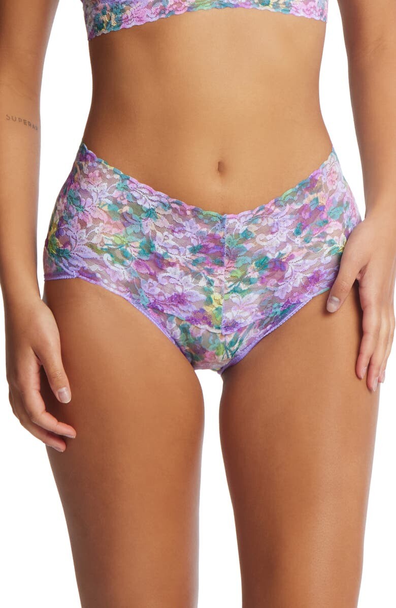 

Кружевное бикини в стиле ретро с цветочным принтом HANKY PANKY, Коричневый