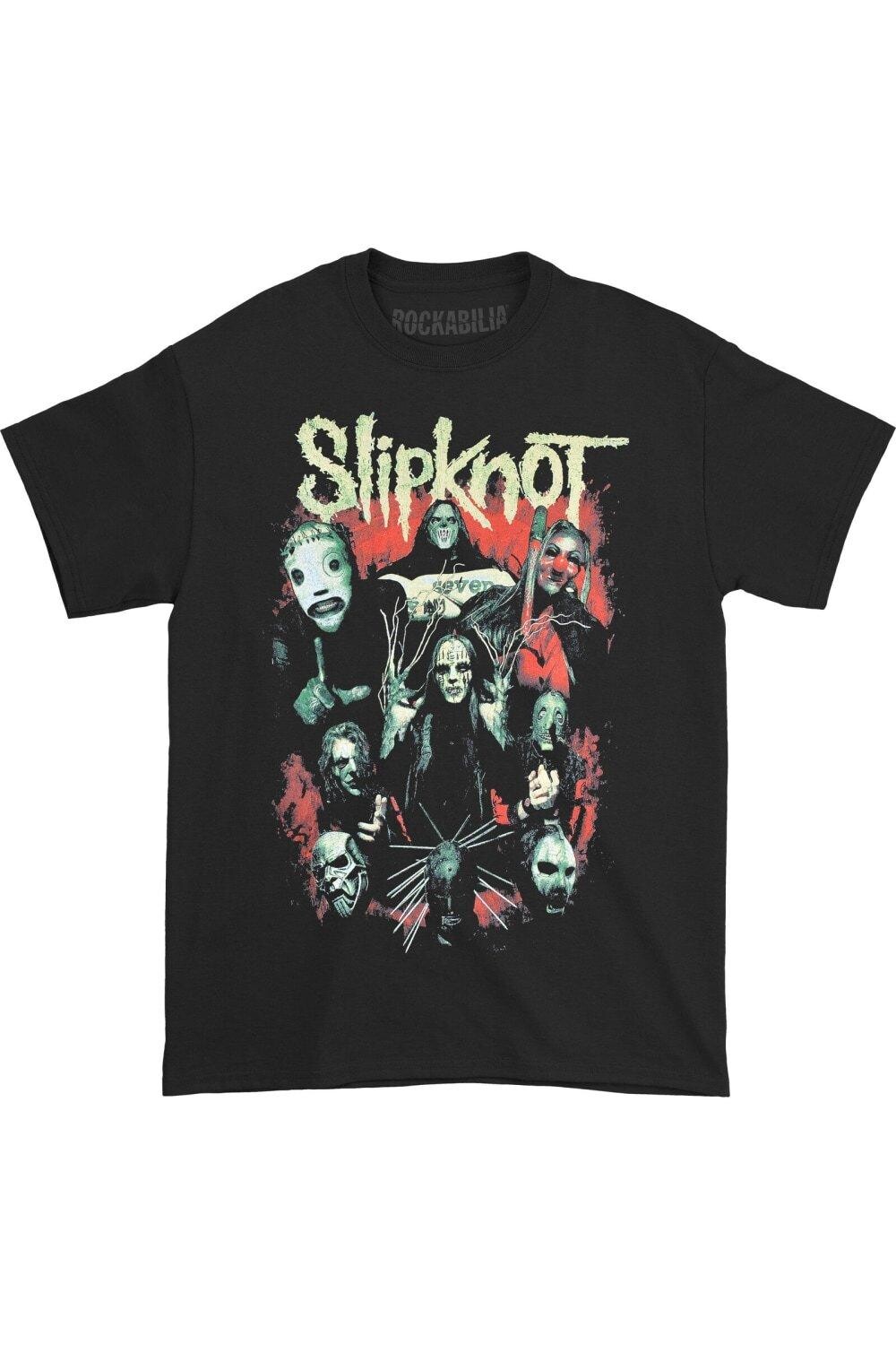 

Футболка с принтом Come Play Dying Back Slipknot, черный