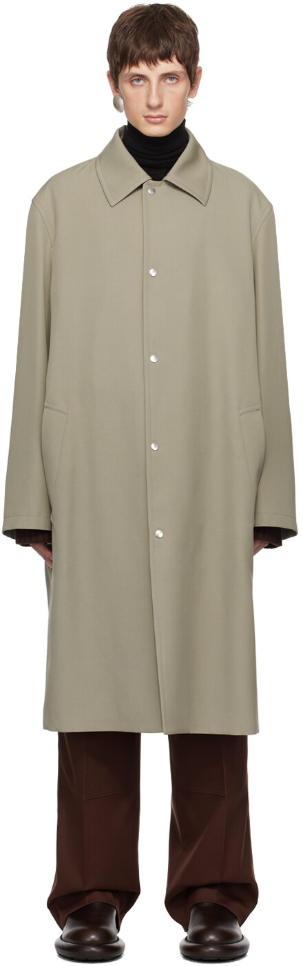 

Зеленое пальто на кнопках Slate Jil Sander, Зеленый