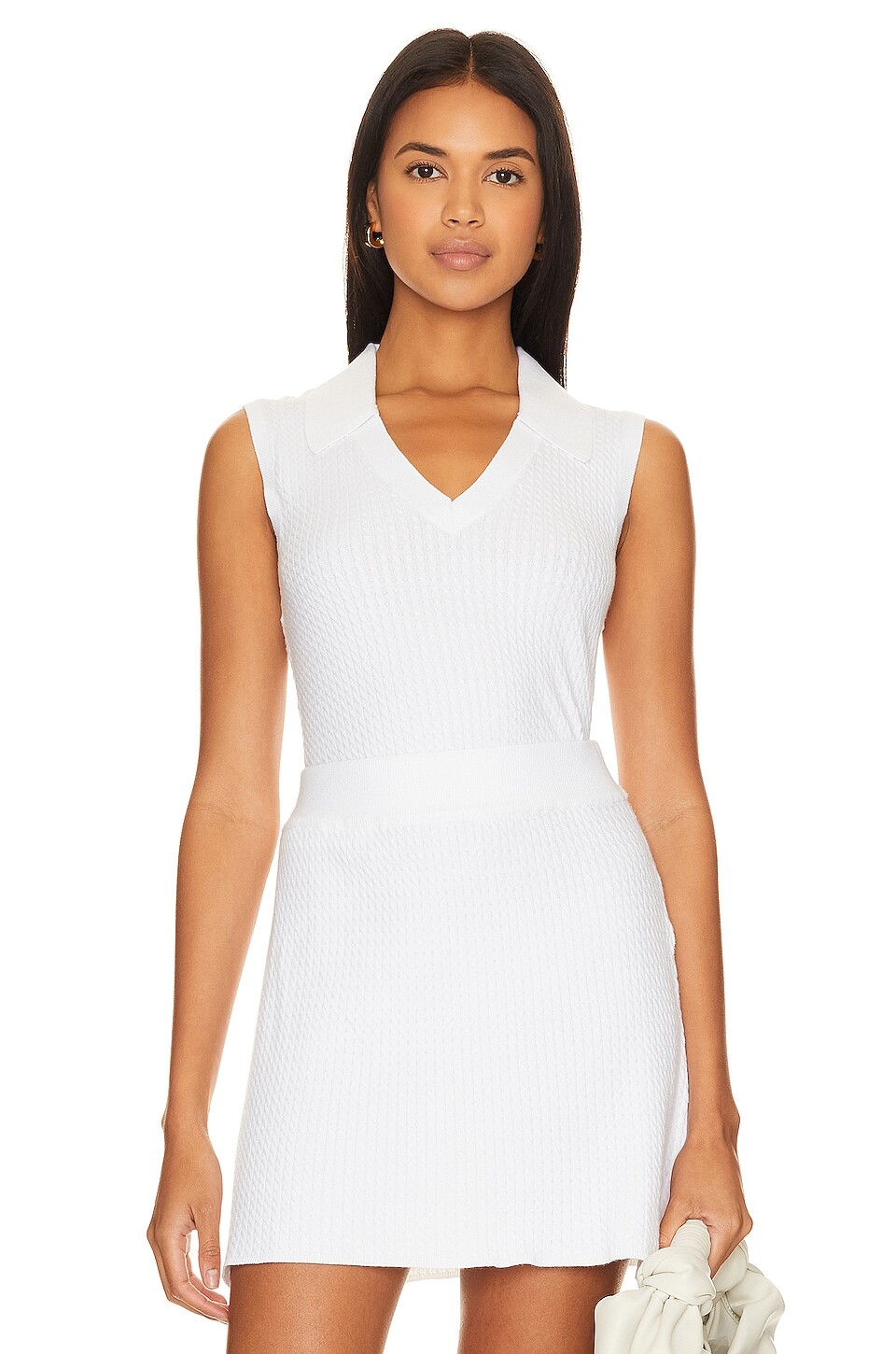 

Майка WeWoreWhat V-neck Polo, цвет Optic White