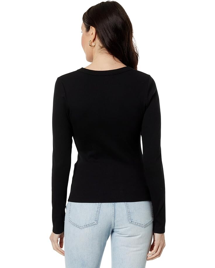 

Футболка Michael Stars Zola Long Sleeve Crew Tee, черный