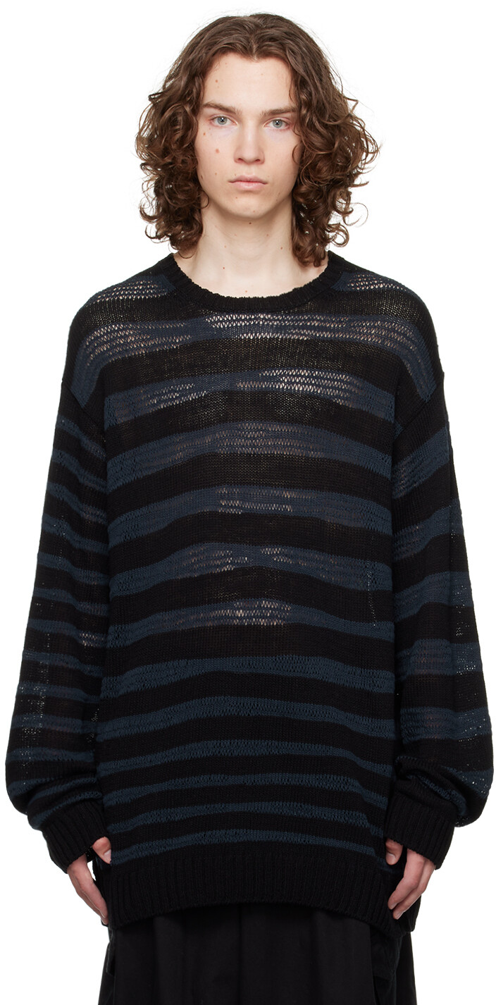 

Темно-синий полосатый свитер Yohji Yamamoto