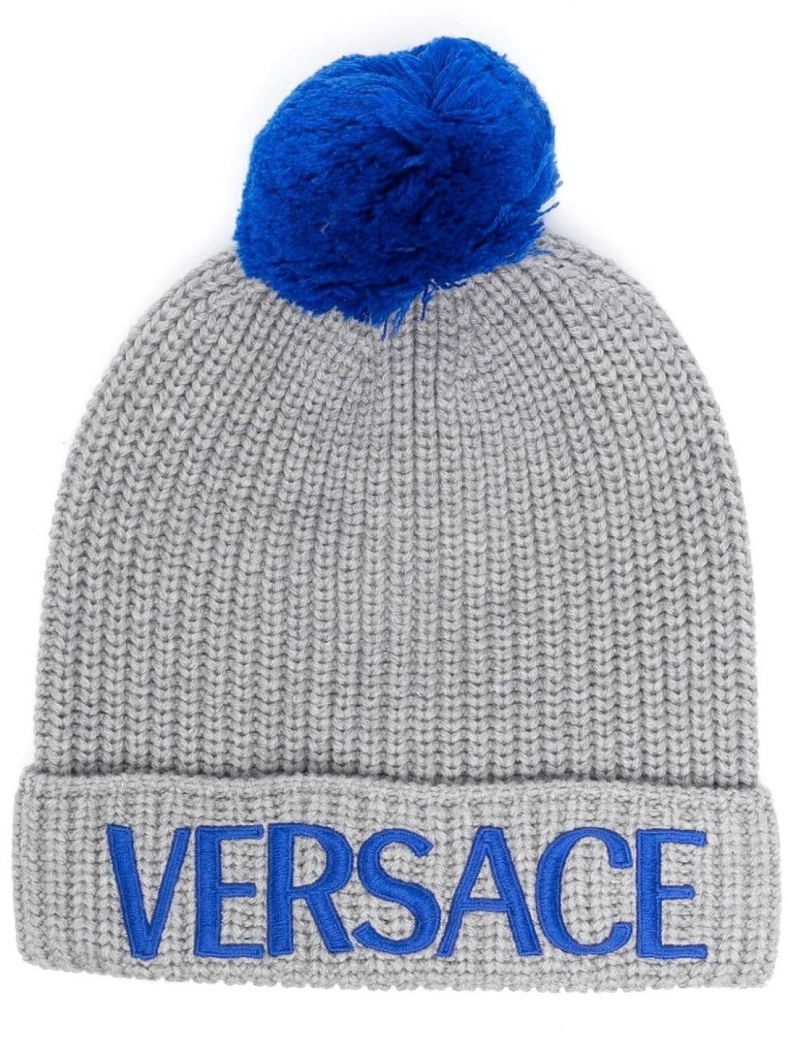 

Versace шапка бини с вышитым логотипом, серый